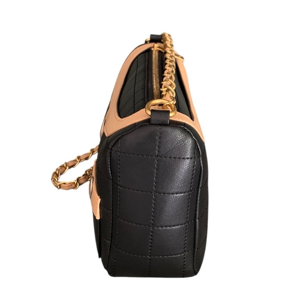 🆕 Chanel Style Choco Quilted Leather Mademoiselle Jacket Shoulder Bag 🆕 - Picture 6 of 13